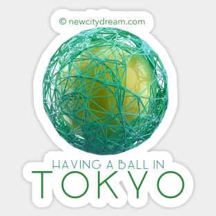 Having A Ball In Tokyo  Giant String Ball Sticker